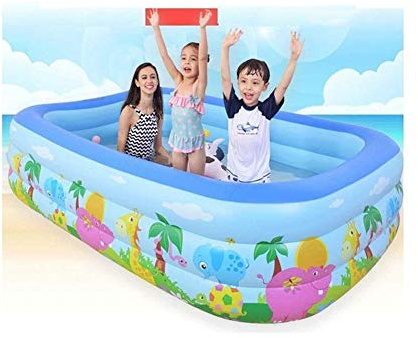 Dyqyym Piscina Gonfiabile Uso Domestico, per Adulti, di Grandi Dimensioni, Pieghevole, Ispessita, Grande, per Famiglie, Piscina per Esterni, Piscina per Feste in Giardino
