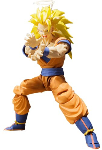 Tamashii Nationen 56016 S.H.Figuarts Super Saiyan 3 Z Dragon Ball Z SS3 Son Goku SH Figur, 20,3 cm, Mehrfarbig