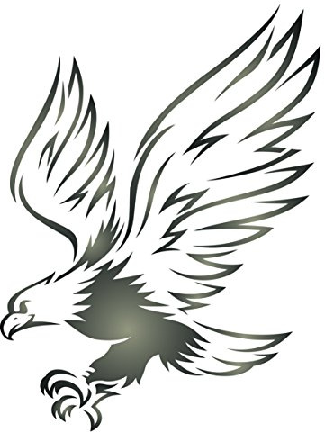 Stencil a forma di aquila, 21,5 x 29 cm (L) – Stencil per parete con animali selvatici