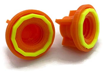 Exoda tapa de tubo de silicona 2 unidades con anillo de sellado amarillo | 2 tubos de silicona tapones, anillo de sellado amarillo, protección contra la deshidratación, protección contra el polvo, apl