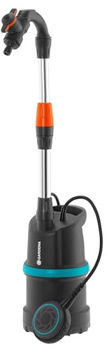 Gardena Pompa per Cisterna 4000/1 con Cavo: Pompa Sommersa a Pressione con Filtro Integrato, Portata 4000 L/H, Valvola di Regolazione per Regolare La Quantità D’Acqua (1762-20)