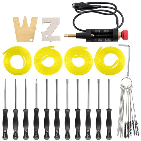 MOTOALL 11 PCS Carburetor Adjustment Tool Carb Adjusting Kit with ZT-1 500-13 Metering Lever Tool for Poulan Husqvarna STIHL Echo Trimmer Weedeater Chainsaw 2-Cycle Small Engine