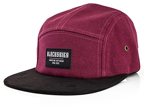 Blackskies® 5-Panel Cap | Herren Damen Baseball Mütze mit floralen Muster Unisex Surf Skate Basecap Camper Cap - Männer Frauen Streetwear Outdoor Sommer Freizeit