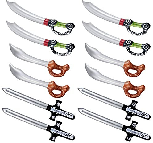 Boodtag 12 Pièces Jouet Enfant Couteau de Pirate Ballon Décorations Accessoires