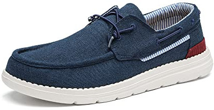 Bruno Marc Men's Slip-on Canvas Loafers Casual Boat Shoes,Size 7,Navy,SBLS223M
