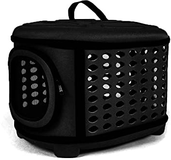 Caisse de Transport pour Chat et Petit Chien - Sac à Dos avec Ouverture Supérieure, Valise avec Matelas, Panier Respirant pour Voyage en Train/Voiture (Noir)