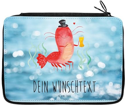 Mr. & Mrs. Panda Personalisierte Federmappe Hummer Weizen - Geschenke, mit Namen, Kneipe, Meer, PersonalisierteS Federmäppchen, Wirtschaft, Bier, Stifterolle, Gasthaus, Garnele, Stiftetasche, Kochen