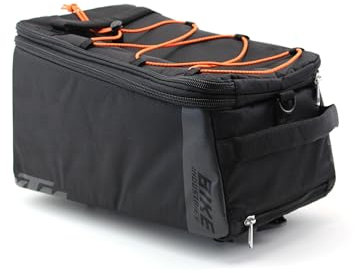 BISOMO Fahrrad Gepäckträgertasche von KTM 14L Sport Trunk Bag mit Racktime Snap-IT 1.0 Adapter, Tasche Gepäckträger 34 x 19 x 27cm, Fahrradtasche Schultergurt