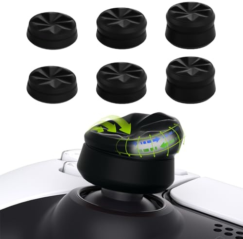 playvital Tapas para el Pulgar de 3 Alturas para ps5/4 y Switch Pro | Tapas para Joystick Compatible con Xbox One y Elite Series 2/Core, Cubiertas Antideslizantes, Hurricane Versión-Negro
