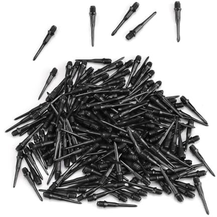 WJUAN 200 Stück Dartspitzen Kunststoff, 2BA Thread Dart Spitzen Soft, Nicht Leicht zu Brechen und zu Verbiegen, Soft Darts Spitze Einfach Auszutauschen, Ldeal für Dartsportbegeisterte