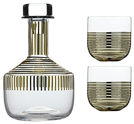 QTANZIQI Set di 2 Bicchieri da Whisky in Cristallo Vecchio Stile, Bicchieri da Bourbon Unici in Vetro Vecchio Stile, liquore, Vodka, Bourbon, Cocktail, Scotch, Tumbler, Bicchieri da Bar, Regalo per