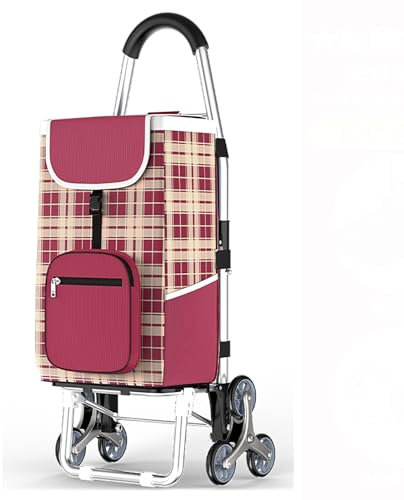 Carrello montascale pieghevole con tre ruote, rivestimento impermeabile e grande capacità da 50 l