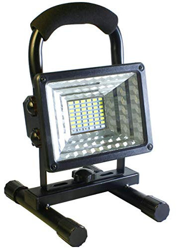 ZVALIEVYE Led Portable Work Light, Rechargeable Security Floodlight, Cordless Remote Control Outdoor Camping Light, Ip65 Watertight Construction Spotlights
