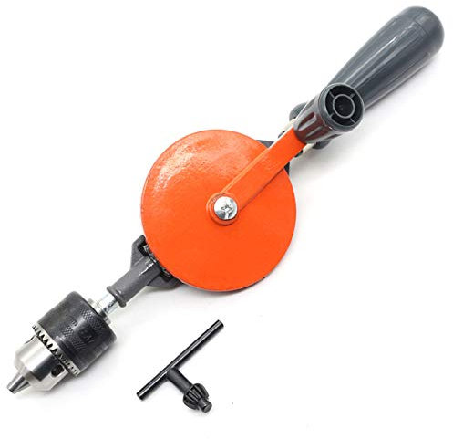 KXAOXGRC Portabrocas de Doble piñón Taladro Manual, Craftsman Taladro Manual Taladro Manual Herramientas de Madera de Doble piñón Taladro de carpintería DIY Suministros de enseñanza Herramientas, 1/4