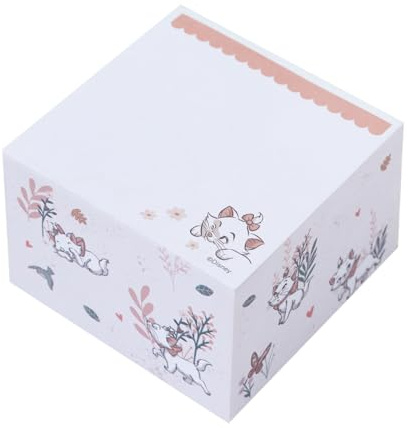 Grupo Erik Memo Block Disney Aristocats Marie Notizzettel Block für To Do Liste Einkaufszettel oder Einkaufsliste 7,5 x 7,5 cm - Disney Merch Rosa