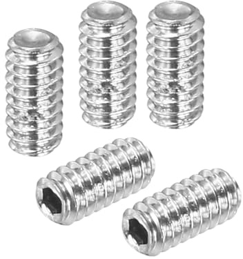 PATIKIL 50 Stück Madenschraube M2 x 3mm, 304 Edelstahl Madenschrauben Set für Türklinken Halterung Möbel Lampen Wasserhahn Reparaturen, Silber Innensechskant Gewindestifte Schrauben Set