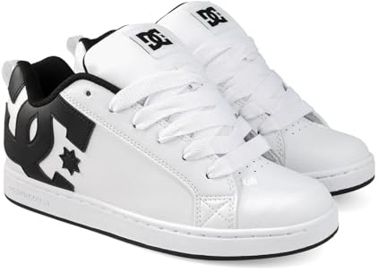 DC Shoes Court Graffik Damen-Sneaker, Weiß/Schwarz, 37.5 EU