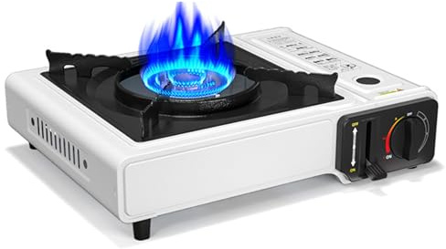 Four de camping - Avec étui de transport - Cuisinière à gaz portable pour le camping - Léger et compact - Antidérapant pour la cuisine de survie, le jardin et les feux d'extérieur