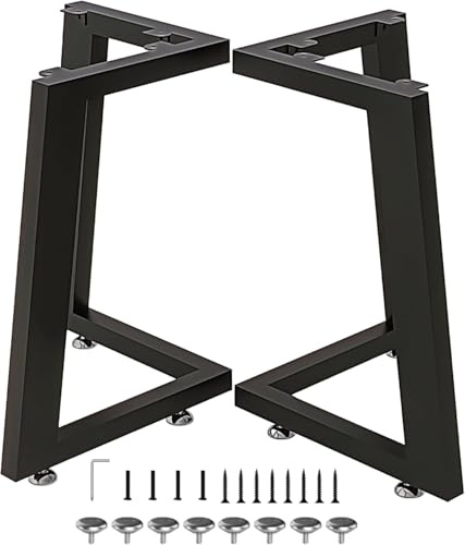 ADYLEGS Tischbeine Metall 40 cm Schwarz V-Form für Couchtisch & Bank | 2er-Set V-förmige Metallbeine, 40 cm hoch, 8 verstellbare Füße, für Couchtisch, Bank, Beistelltisch & DIY-Möbel