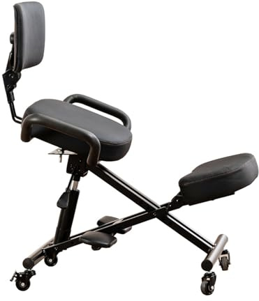 Generisch Kniestuhl mit Rückenlehne, ergonomischer Stuhl, ergonomisches Kniehocker-Hüftpolster, höhenverstellbar fürs Büro