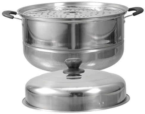 Alipis Marmite à Vapeur à Double Paroi Cuiseur Vapeur Acier Inoxydable Ustensiles De Cuisine Pour Cuisson