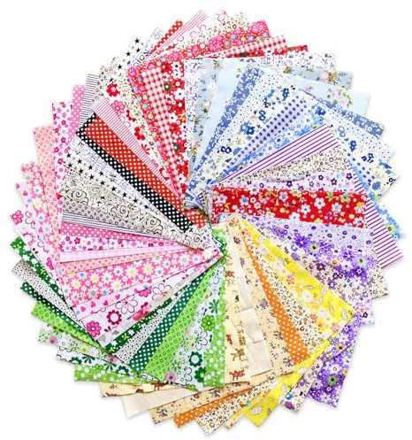 100 Stück Baumwollstoff Set, 10x10 cm Stoffreste, Patchwork Stoffe Zum Nähen, Ideales DIY Material Für Quilting, Kleidung Und Deko