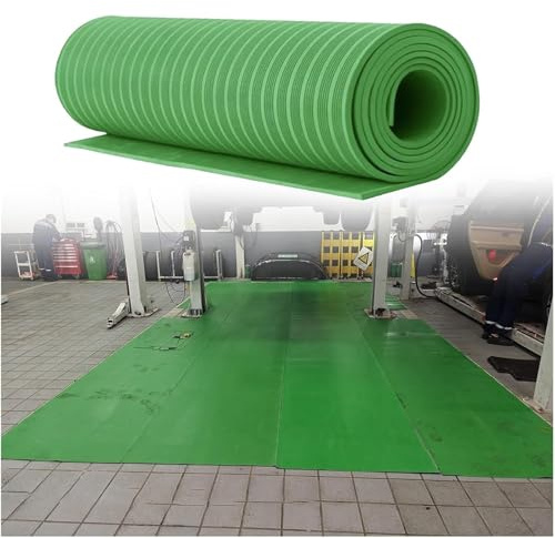 High Voltage Insulated Rubber Mat for Electric Shock Protection - Non-Conductive Floor Mats for Substation, Factory & Workshop - 17' x 3.2' x 0.1' Switchboard Matting