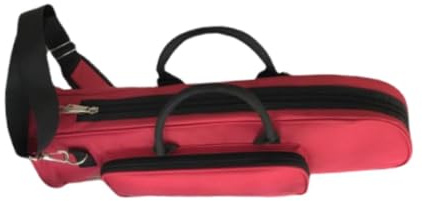 predolo Borsa per tromba Borsa per il trasporto della tromba Impermeabile Maniglie comode Accessori per strumenti a fiato Tessuto Oxford per regalo da viaggio, Rosso