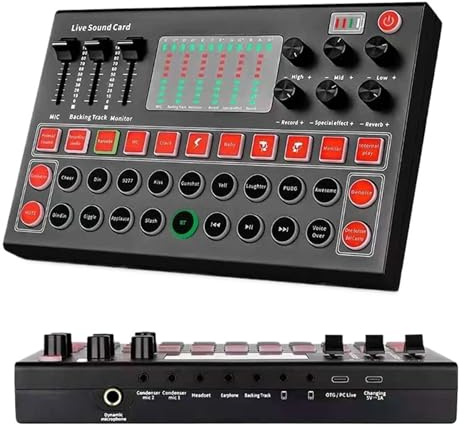 Scheda audio interfaccia audio M9 Mixer vocale dal vivo Scheda audio USB esterna Scheda mixer scheda audio con effetti multipli