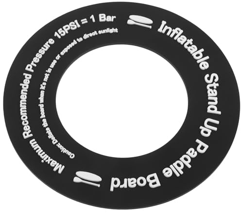 Beavorty Plaque de Valve Ronde Noire pour Planche de Surf Gonflable, Joint de Valve de Rechange Étanche pour Bateau Gonflable, Kayak et Matelas de Camping, Coussinet Solide Léger