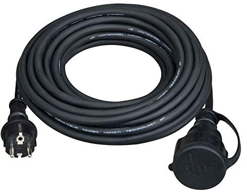 Masterplug EXF1016RN7251IP-PX Rallonge électrique, 3000 W, 230 V, Noir, 10 m