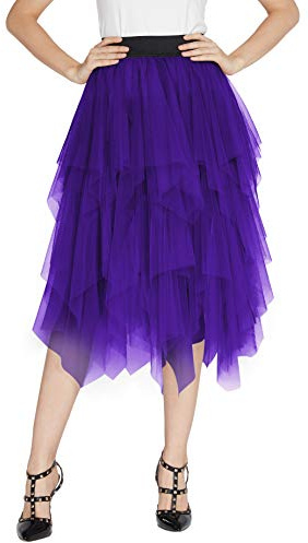 Urban GoCo Donna Mesh pieghettato stratificato pannello esterno di Tulle