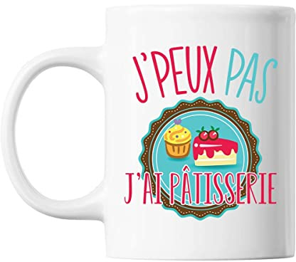 Planetee Mug Pâtisserie j'peux pas Blanc