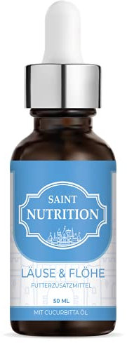 Saint Nutrition® LÄUSE & FLÖHE Liquid für Haustiere bei Ungeziefer Befall – Natürliches Schutzschild für Laus & Floh mit SOFORTWIRKUNG – reines Naturprodukt für Katzen und Hunde