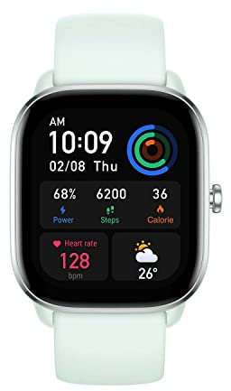 Amazfit GTS 4 Mini Smartwatch con Alexa Incorporada Monitorización de Ritmo Cardíaco y Oxígeno Sanguíneo 24H 5 Sistemas de Posicionamiento por Satélite 120+ Modos Deportivos 5 ATM Fitness Tracker