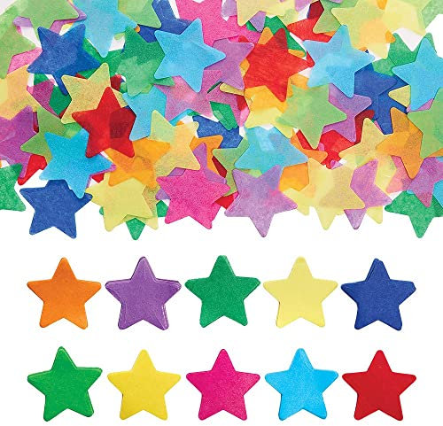 Baker Ross FX264 Mini Tissue Paper Stars - Pack of 4000, Shapes for Crafting, Art Supplies for Kids, Craft Paper Decorations