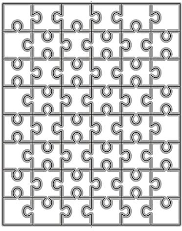 vsilay Rechteckige Puzzle-Metall-Stanzformen, Stanzschablone, Scrapbook, Album, Papierkarten-Vorlage