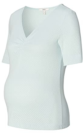 ESPRIT Maternity Pointelle T-shirt av ekologisk bomull, Pastel blå - 435, S