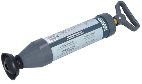 HELPMATE – Ventosa Ø 60 mm – Pulitore per scarichi ad aria compressa | Molla idraulica per sturare scarichi senza prodotti chimici – per lavandini, docce, vasche da bagno e lavabi