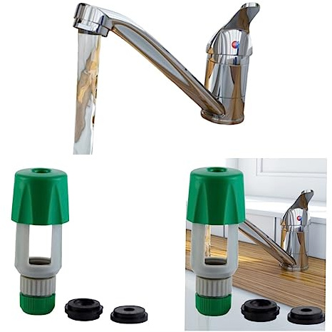 SK INFINITY | Kitchen Garden Watering Tap Hose Pipe Snap Connector Adaptor -Mixer Round Tap Hose Connector Kitchen Garden (Pack of 1 Round Tap Connector)