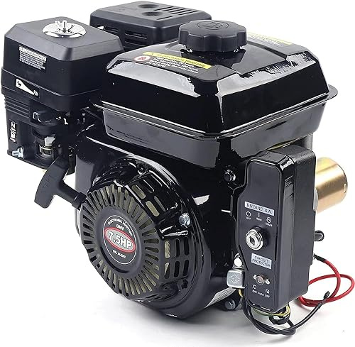 BounceyCart 212CC 4 Stroke Engine 7.5HP Electric Start Horizontal Engine Industrial Grade OHV Gasoline Engine Go Kart Gas Engine Motor for Compressor Scarifier Lawnmower
