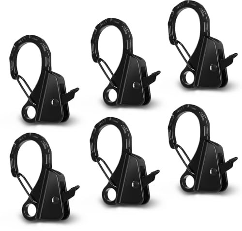 JYINCPED Edelstahl Boot Fender Clips Schnellspanner Clips Boot Stoßstange Boje Halter für Schiene, Klemme auf 1/4 Zoll - 3/8 Zoll Seil zur Befestigung von Fenderleinen, ideal zum Andocken