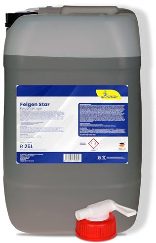 Mr. Perfect Felgenreiniger 25l - Hocheffektiver Reiniger für lackierte Stahl-, Chrom- & Alufelgen - Entfernt schnell & zuverlässig hartnäckigen Schmutz & Rost - Ideale Felgenpflege in Profiqualität