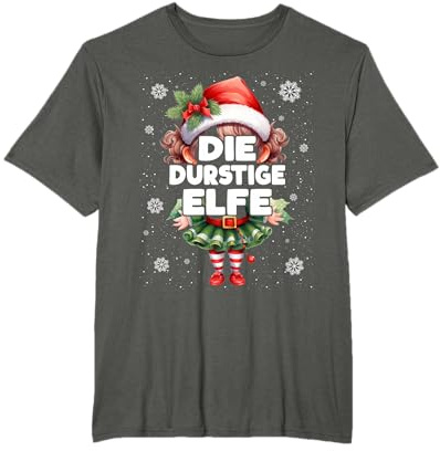Durstige Elfe Weihnachten Elfen & Weihnachtselfen T-Shirt