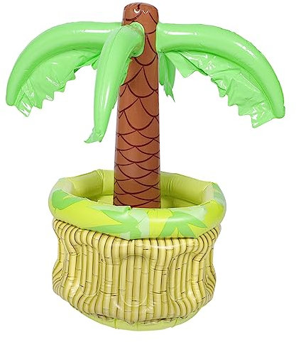 BESPORTBLE Seau à Glace Gonflable de Cocotier pour Fête D'été et Piscine, Glacière PVC Résistante, Taille Moyenne, Décoration Hawaïenne Originale, Refroidisseur de Boissons Pratique
