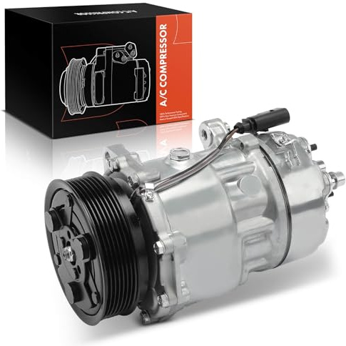 Frankberg Compressore dell'aria condizionata con frizione 1J0820805 | Compatibile con: Golf IV Variante 1J5, Toledo I 1L2, A.l.h.a.m.b.r.a 7V8 7V9, New Beetle 1C1 9C1, A3 8P1