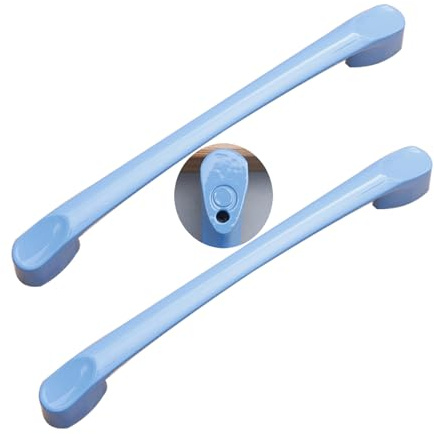 JMCXSM592 2 pezzi Tiretti Armadio lega di alluminio maniglie colorati cameretta bambini Pomello,Manopole Cassetto Maniglione porta Tavolino,Pomolo Ferramenta per mobili (Passo foro 128mm,blu)
