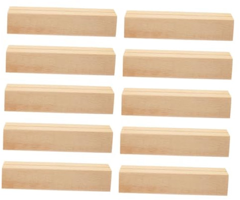 COLLBATH 10 Stück Rustikale Holz Platzhalter Verkaufsständer Für Karten Zubehör Kartenhalter Aus Holz Kalenderhalter Aus Kartenständer Tischständer Kartenständer Aus
