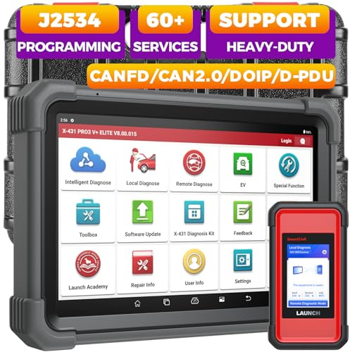 LAUNCH X431 PRO3 V+ Elite OBD2 Diagnosegerät Auto, Neu Smartlink C 2.0, Alle System Scanner mit ECU Codierung, Topologie-Karte, J2534, 60+ Reset, CANFD/DOIP/D-PDU, FCA, 2 Jahre Update