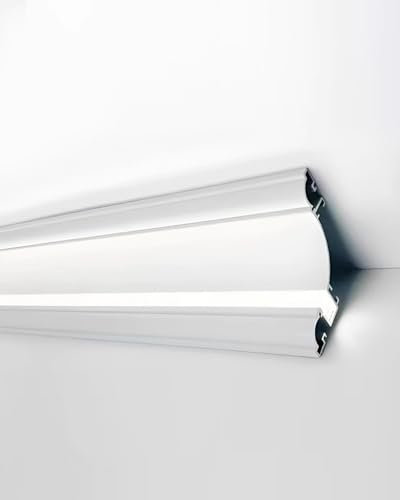 Molduras Techo Tiras de Luces LED para Decoración del Hogar, Molduras de Techo para Cocina, Patio y Dormitorio, Iluminación para Pisos, Perfiles de Rodapiés Comerciales para Uso en Interiores(800cm/31